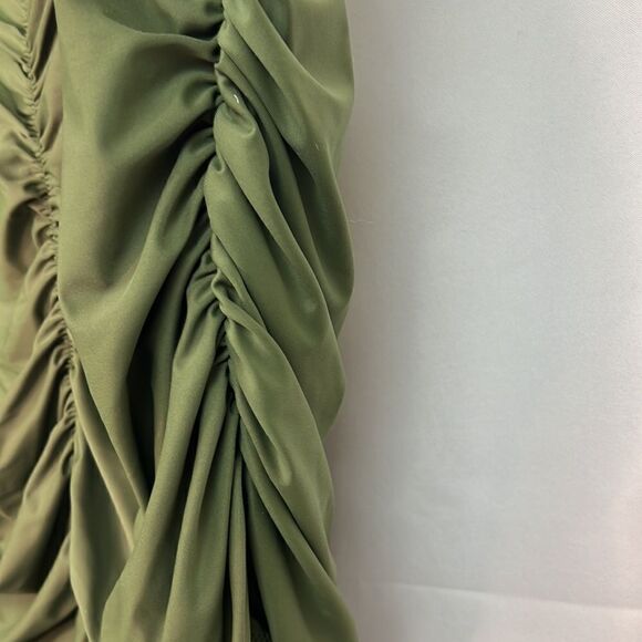 J. crew Olive Green Ruched Spaghetti strap swimsuit NWT - Picture 12 of 16